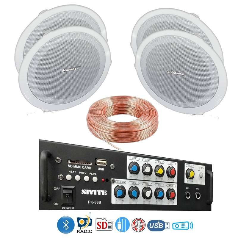 نظام صوتي متكامل للمنازل والأعمال 4 سماعات