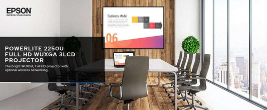 Epson PowerLite 2250U 5000-Lumen WUXGA 3LCD Projector Images up to 300 3x Higher Brightness & Wider Color Gamut