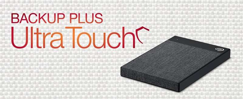 Seagate Ultra Touch 1TB Portable HDD USB-C & USB 3.0 - Black