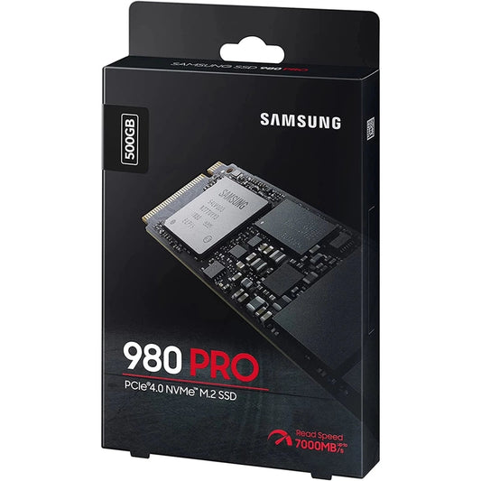 Samsung 980 PRO 500GB PCIe 4.0 NVMe M.2 2280 Internal Solid State Drive SSD up to 7000 MB/s