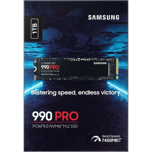 Samsung 990 PRO 1TB PCIe 4.0 NVMe M.2 2280 Internal Solid State Drive SSD up to 7450 MB/s