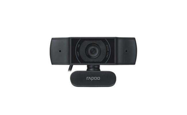 Rapoo C200 720p HD USB Black, 360° Horizontal, 100° Super Wide-Angle Webcam with Microphone for Live Broadcast Video Calling Conference