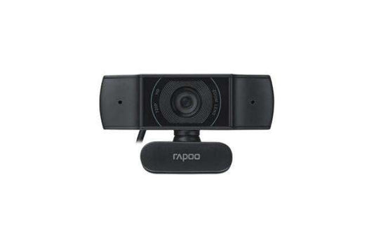 Rapoo C200 720p HD USB Black, 360° Horizontal, 100° Super Wide-Angle Webcam with Microphone for Live Broadcast Video Calling Conference