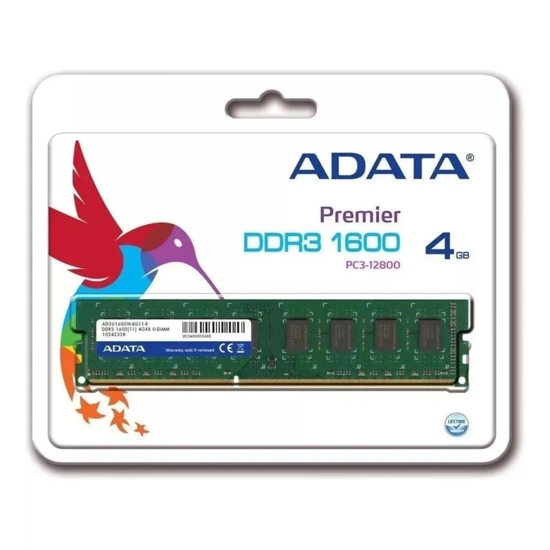 ADATA Premier 4GB 1600Mhz DDR3L RAM Memory Module for Desktop