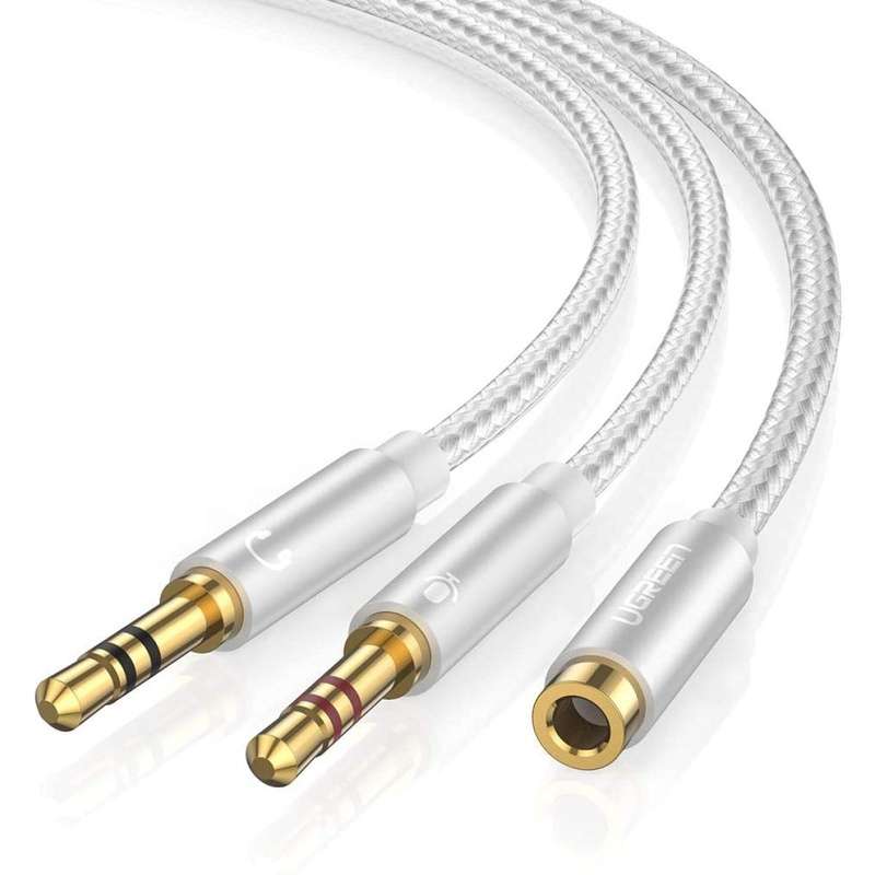 UGREEN AV140 3.5mm Headphone Audio Splitter Cable-White