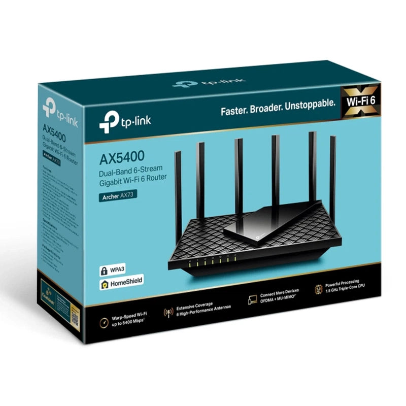TP-Link Archer AX73 AX5400 WiFi 6 Dual Band Gigabit Wireless Internet Router High-Speed AX Router For Streaming Long Range Coverage