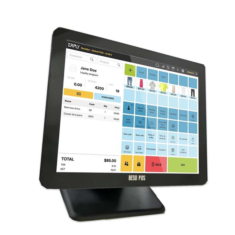 BESO POS DC DUAL SCREEN 8 GB RAM - 256 GB SSD DRIVE