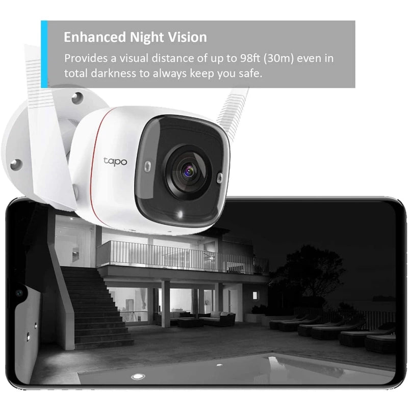 TP-Link Tapo C310 Outdoor Security Camera Built-in Siren & Night Vision