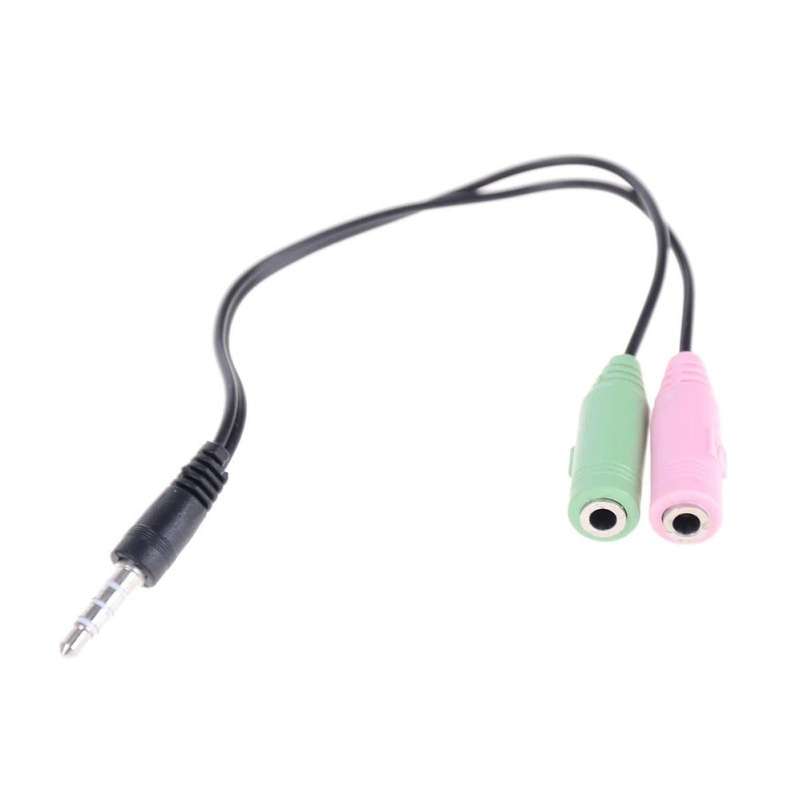 3.5mm Audio Headset to 2 Female Jack Microphone Audio Cable