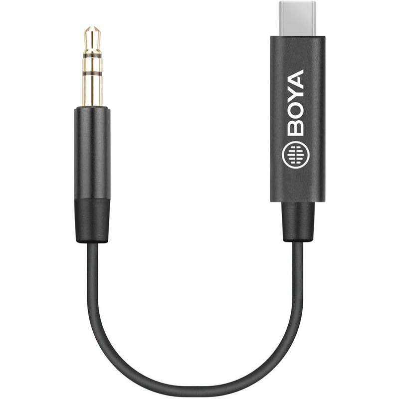 BOYA BY-K2 3.5mm TRS Male to Type-C Male Audio Adapter Cable 7.8in