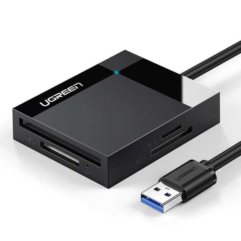 UGREEN CR125 4-in-1 USB 3.0 SD/TF Card Reader-1M