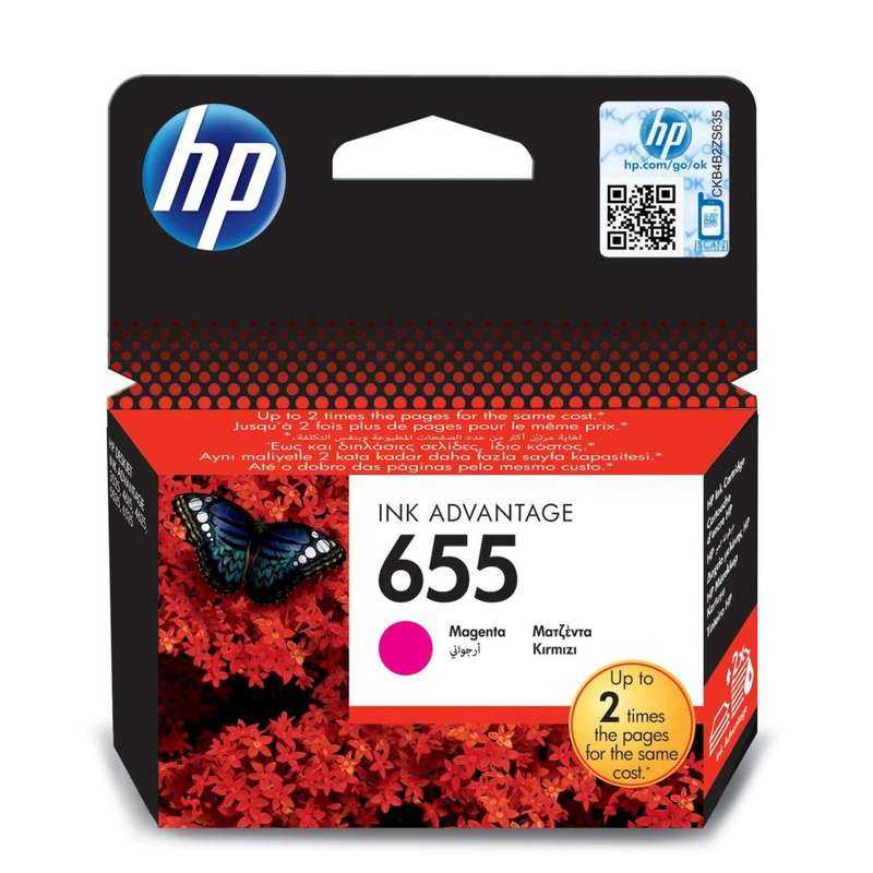 HP 655 Magenta Original Inkjet Advantage Cartridge For Deskjet 3525.4615.4625.5525.6525