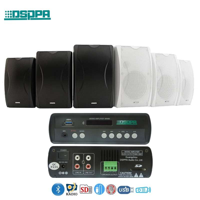 نظام سماعات جدارية للمنازل والأعمال سماعتين بقوة 30 وات لكل سماعه من دسبا