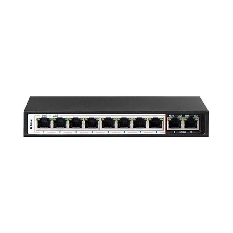 D-Link DES-F1010P-E 10-Port 10/100 Long Range PoE+ Surveillance Switch