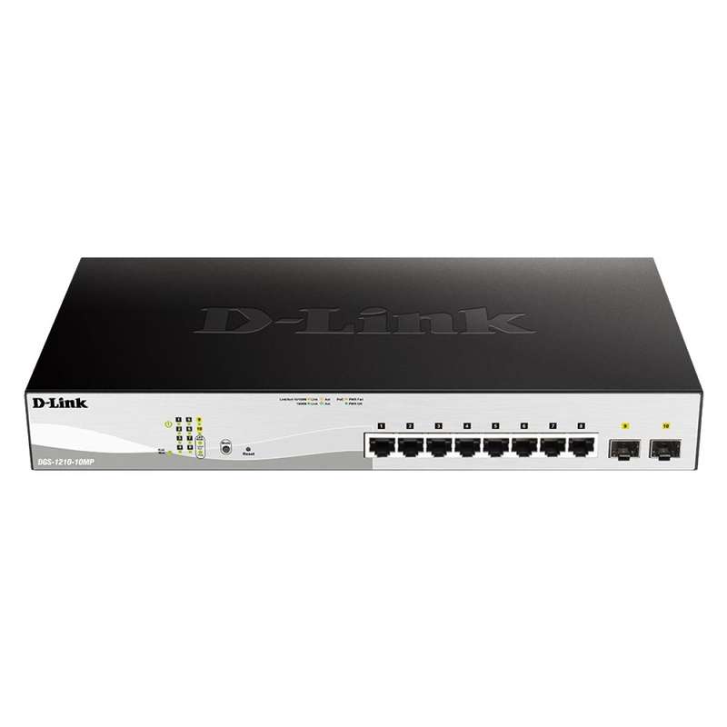 D-Link DGS-1210-10MP 10-Port Gigabit Smart Managed PoE Switch