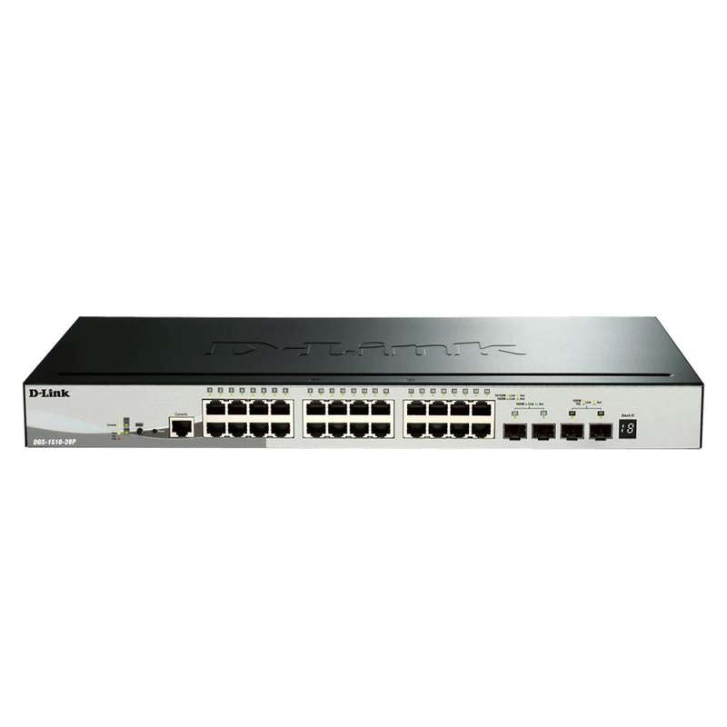 D-Link DGS-1510-28P 24 Ports 10/100/1000Base-T PoE with 2 SFP ports