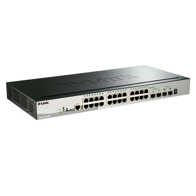 D-Link DGS-1510-28P 24 Ports 10/100/1000Base-T PoE with 2 SFP ports