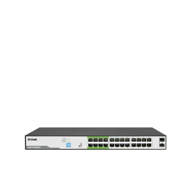 D-link DGS-F1026P-E 250M 24-Port 1000Mbps PoE Switch with 2 SFP Ports