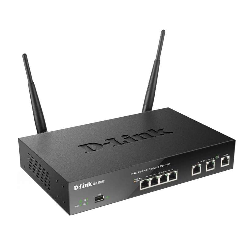 D-Link DSR-500AC Dual WAN 4-Port Gigabit Wireless AC VPN Router
