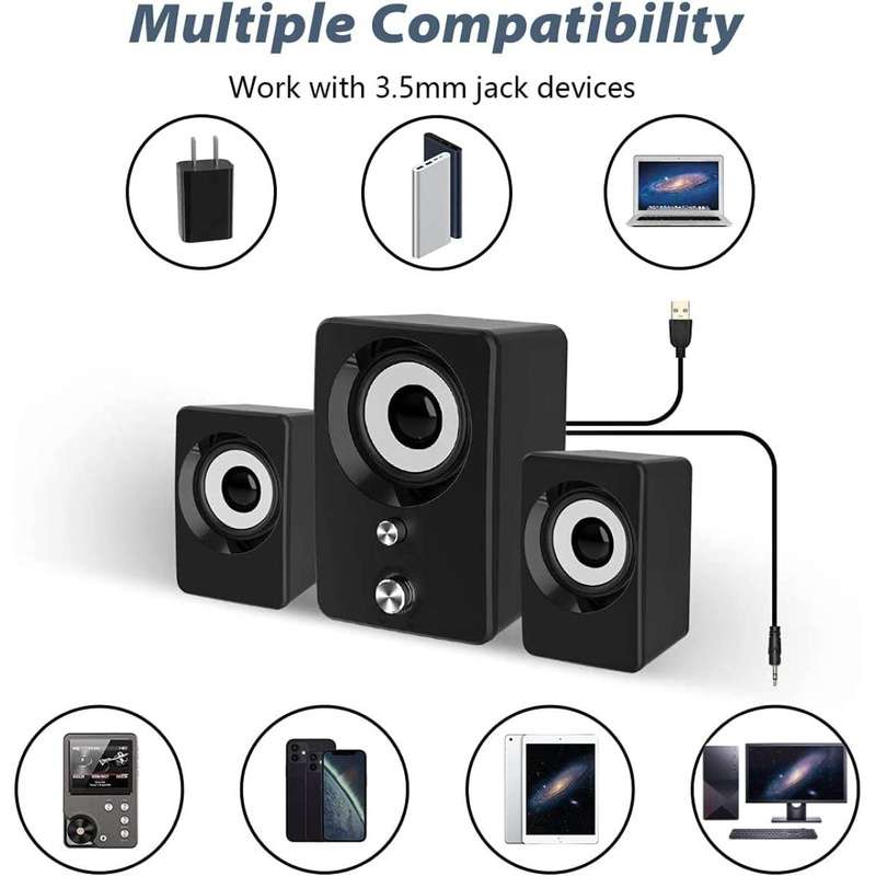 USB 2.1 Speaker E-1304 With Subwoofer