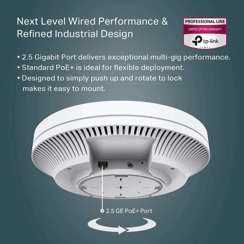 TP-Link EAP660 HD AX3600 Wireless Dual Band Multi-Gigabit Ceiling Access Point
