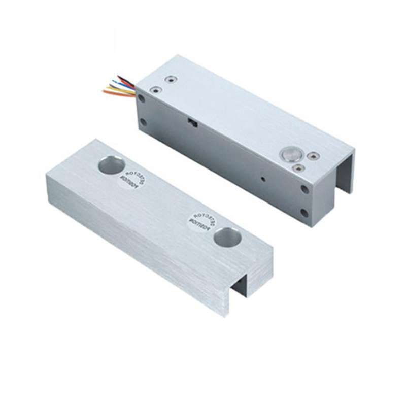 Electric drop bolt lock for fully frameless glass door