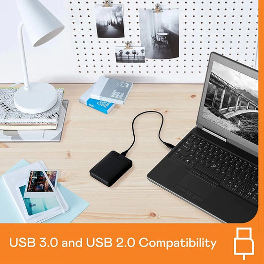 WD 1TB Elements Portable HDD USB 3.0 for PC & Mac Plug and Play Ready - Black