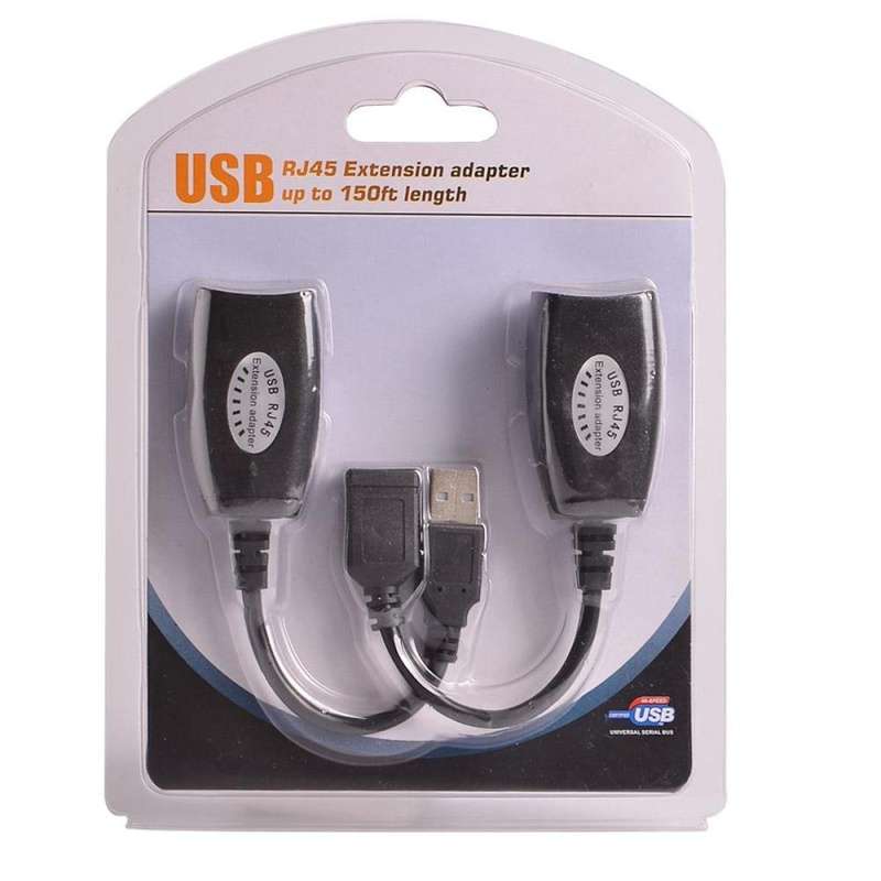 USB Over RJ45 Extension Adapter up to 150 ft length