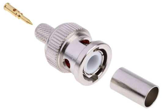 Crimping RS PRO 75Ω Straight Cable Mount, BNC Connector , Plug, RG59