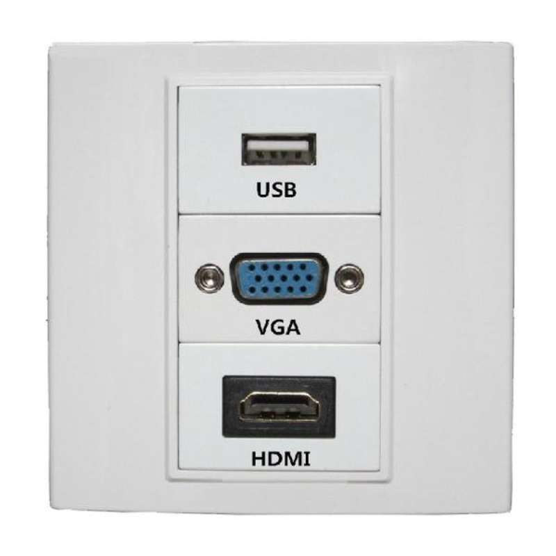 VGA HDMI USB Multimedia Faceplate Wall Plate