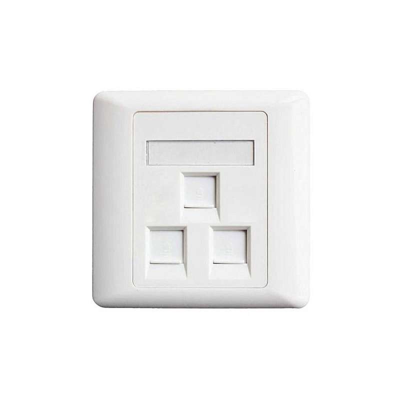 3 Port RJ45 Cat5e Face Plate Wall Socket