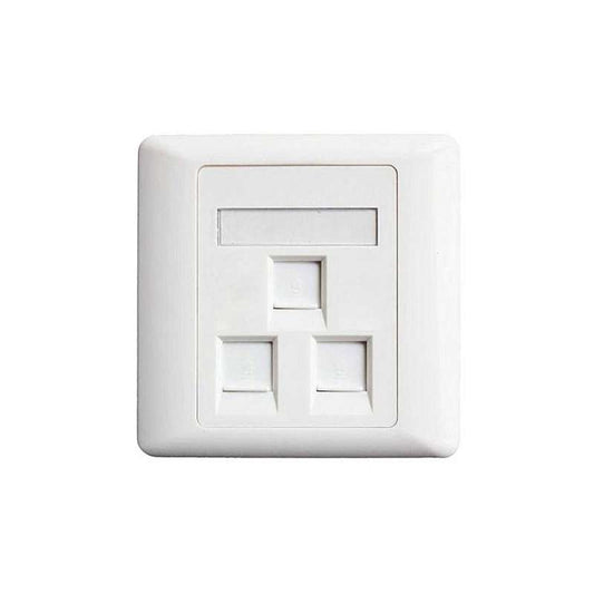 3 Port RJ45 Cat5e Face Plate Wall Socket