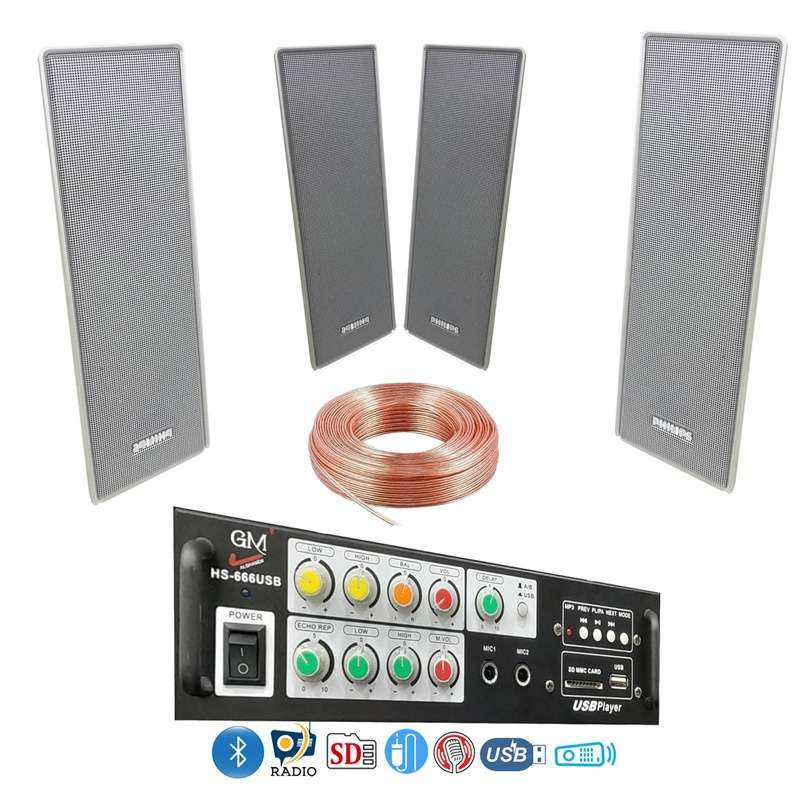 نظام صوتي سقفي جداري متكامل للمنازل والأعمال 4 سماعات