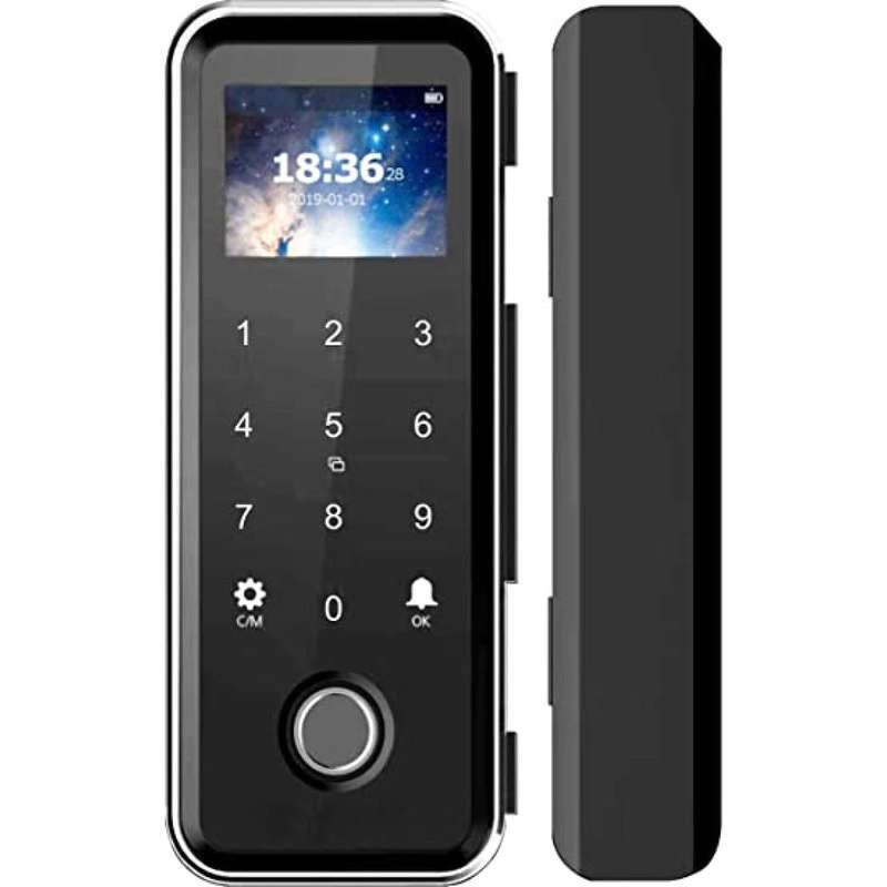 Glass door intelligent fingerprint lock