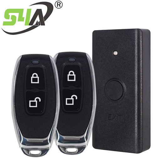 WS2 Metal Wireless Fingerprint Keypad+ Wireless Bolt Lock + Wireless Exit Button IP68 DIY Fingerprint Lock Kits for office