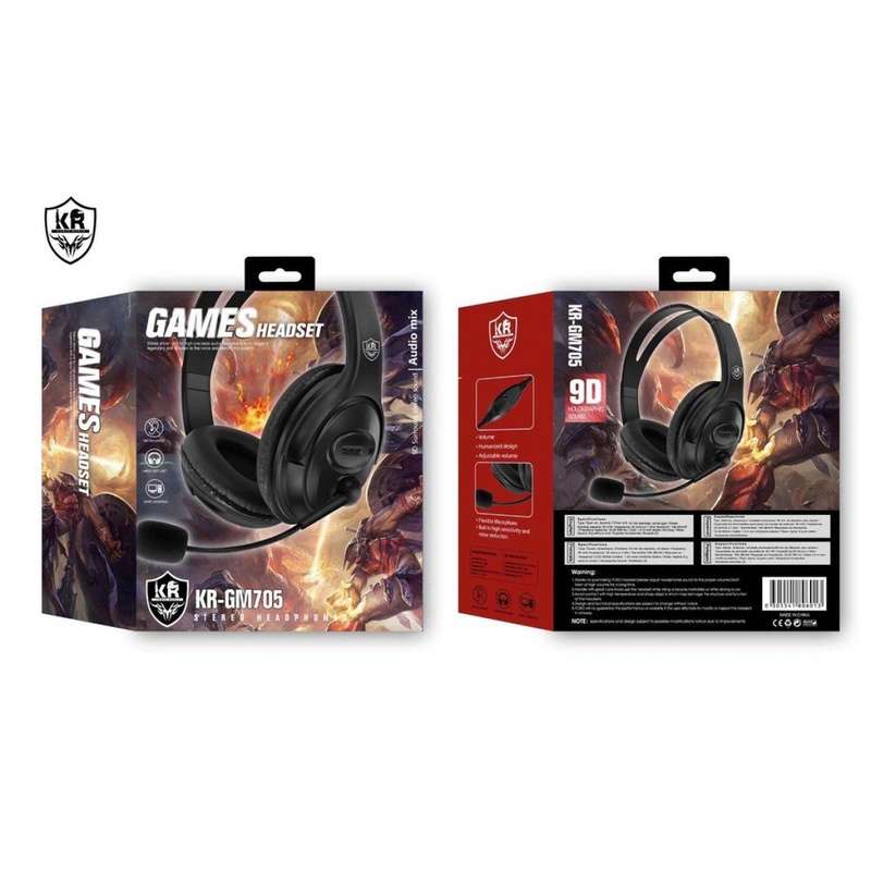 Gaming Headset GM705 with Microphone for PS4, PC & Mobile Phone-Blue