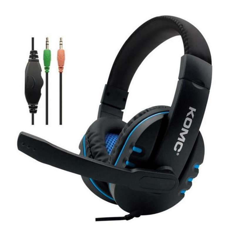 KOMC K4 Headset Wired Headphones Microphone Mic Volume Control for MAC/ PC 3.5mm Earphone