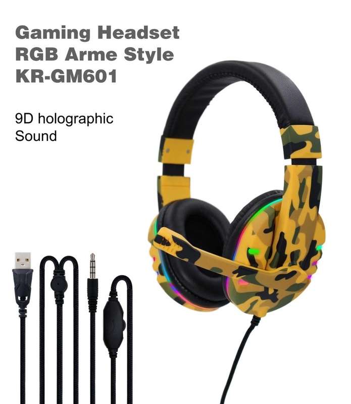 Pro Streaming Gaming KR-GM603 headsets with RGB light