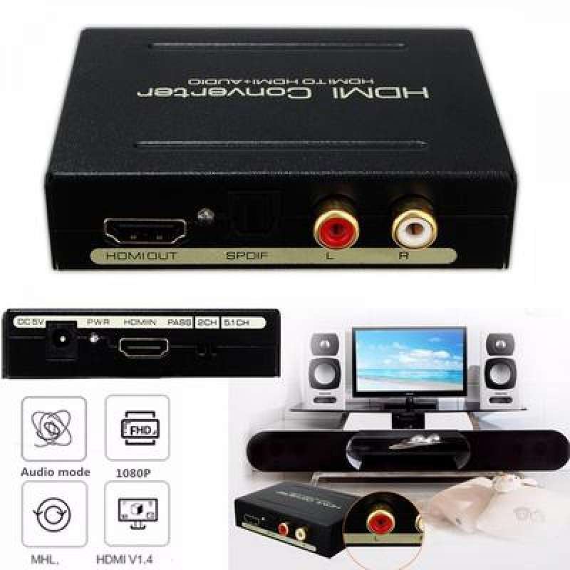 HDMI to HDMI + Audio Extractor Repeater HDMI to 5.1 spdif digital audio Converter