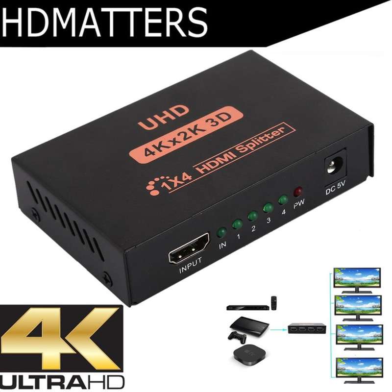 4K X 2K 3D 1 X 4 HDMI Splitter