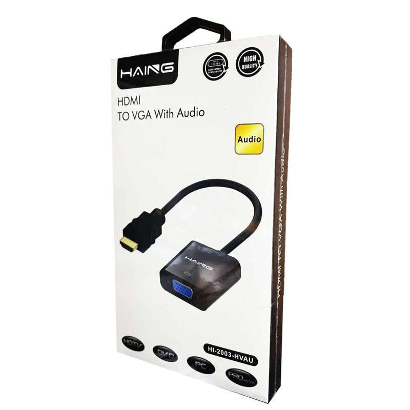 HAING High Quality HDMI to VGA with Audio Adapter