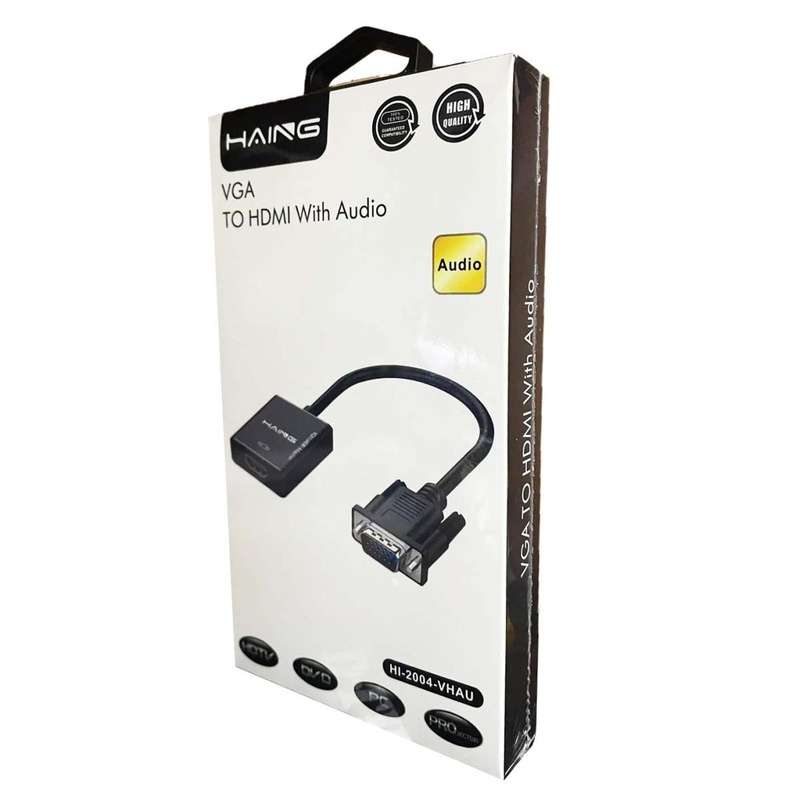 HAING High Quality VGA to HDMI with Audio Adapter