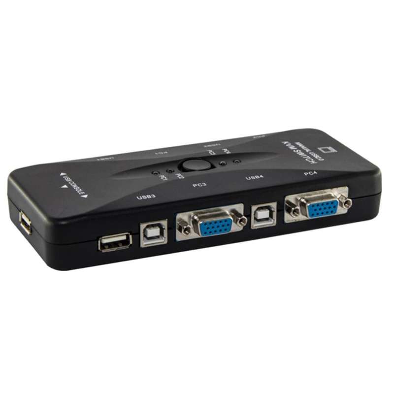 Manual 4 Port USB 2.0 KVM VGA Switch