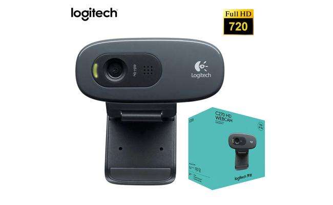 Logitech C270 HD Webcam For Video Conferencing, HD 720p 30 FPS, Widescreen HD Video Calling, HD Light Correction, Noise-Reducing Mic
