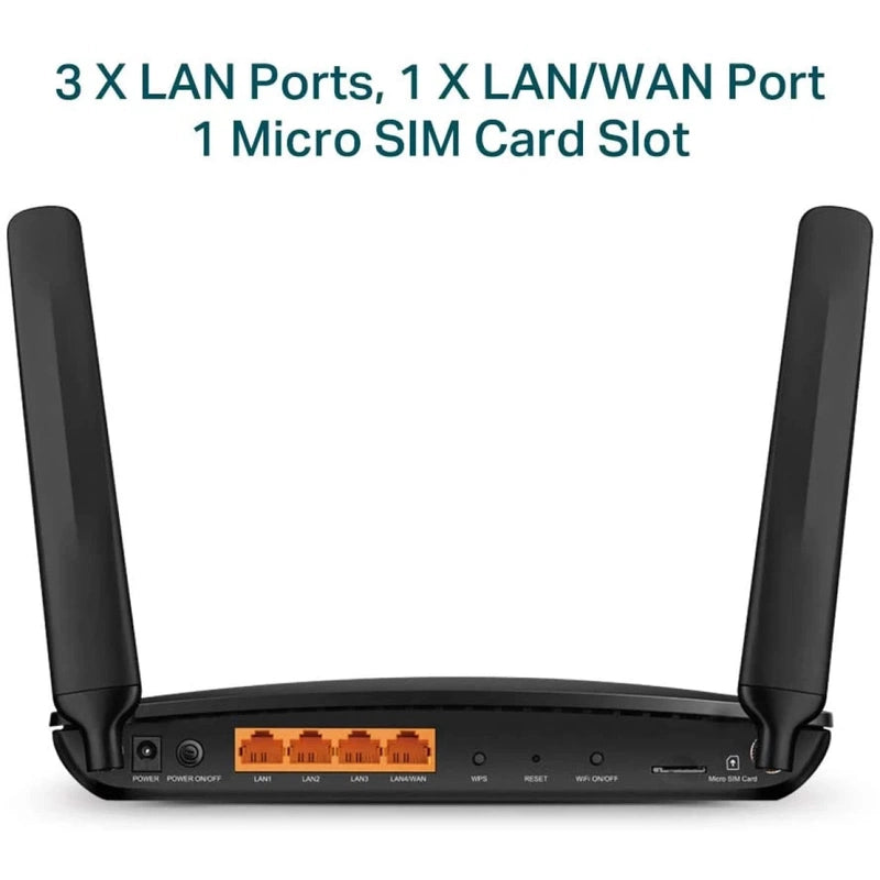 TP-Link Archer MR600 AC1200 Mbps 4G+ Mobile Wi-Fi Dual Band 4G/3G Network SIM Slot Unlocked Support Guest Network & Parental Control