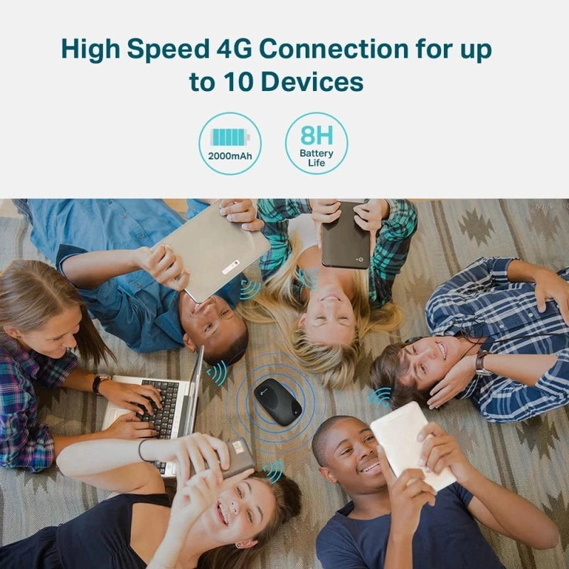 TP-Link M7000 4G LTE Travel Mobile Mi-Fi Hotspot For Up to 10 Devices Rechargeable Battery