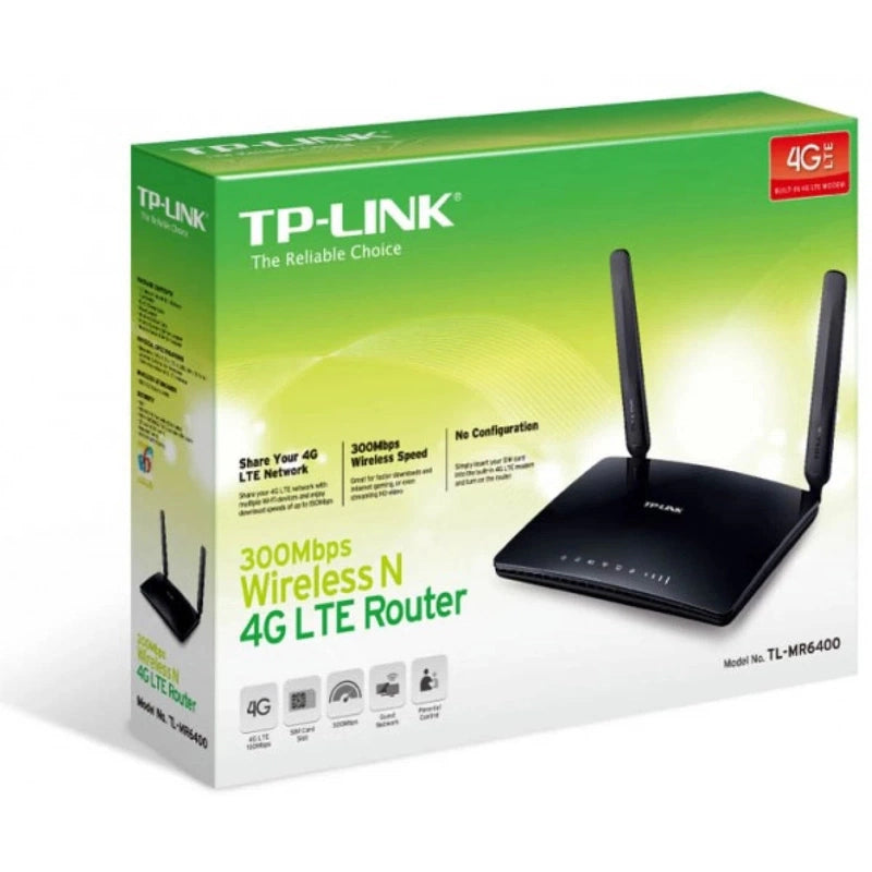 TP-LINK 300Mbps 4G LTE WiFi Router MR6400 SIM