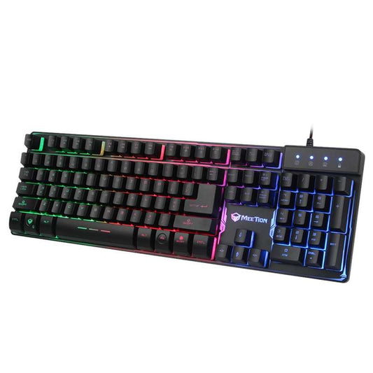 MeeTion MT-K9300 Colorful Rainbow Backlit Gaming Keyboard