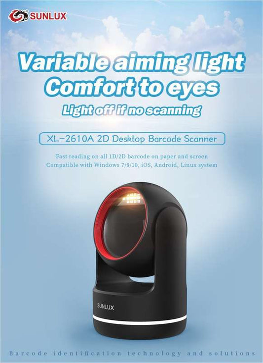 SUNLUX XL-2610 2D Desktop Barcode Scanner