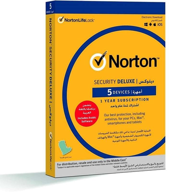 Norton Security Deluxe 3.0 Arabic, 5 Devices